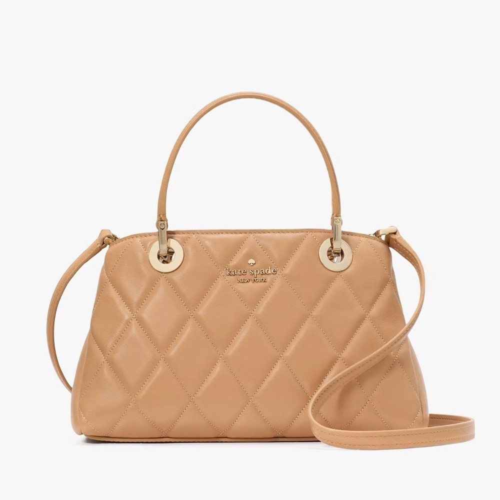 ***SOLD*** Carey Small Quilted Sullivan Satchel NWT in light brown